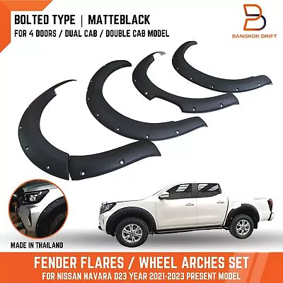 Matteblack Bolted Fender Flare Arch For Nissan Navara Np300 D23 21-23 DOUBLE CAB • $571.95