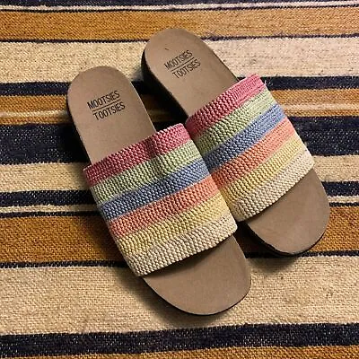 Mootsie Tootsie 90's Y2K Vintage Sandal Slip On Pastel  Moemiliak Fabric 9M   • $22