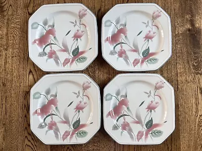 Mikasa Continental Silk Flowers Set Of 4 Or 2 Square Dinner Or Salad Plates • $25.50