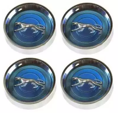Mustang Wheel Cap Magnum 500 Mercury Cougar With Silver Cat 4pc Blue 67-77 • $156.95