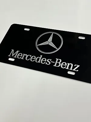 Mercedes Benz Engraved Car Tag Thick Aluminum Metal Machined Front License Plate • $25.99