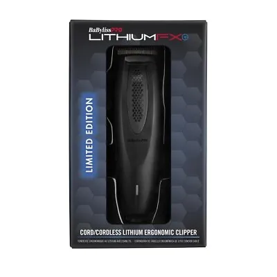 BaBylissPRO LITHIUMFX+ Matte Black Cord/Cordless Ergonomic Clipper | FX673NSMB • $227.62