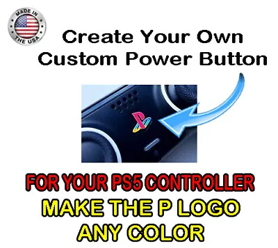 PlayStation 5 PS5 Pad Controller PS Power Button Vinyl Overlay Sticker PS Logo • $4.75