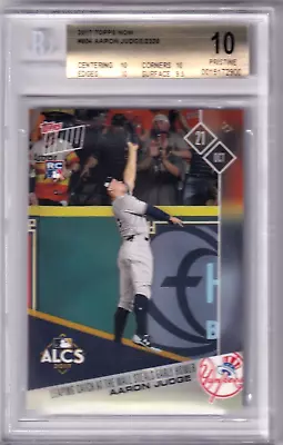 2017 Topps Now Aaron Judge RC BGS 10 Pristine None Graded Higher POP1 1/1 • $395