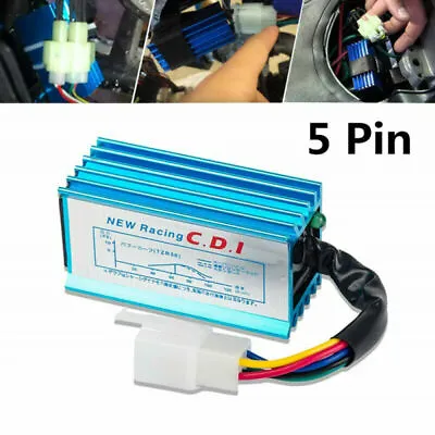 Blue 5-Pin CDI Box Male Connection For Chinese Go Kart ATV Pit Bike 50cc-125cc • $13.40
