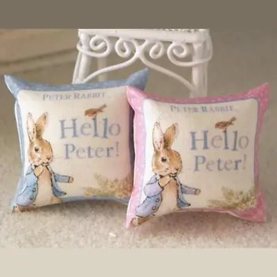 Miniature Dollhouse 1:12 Scale Peter Rabbit Nursery Pillow - Cusc.039 • $13.99