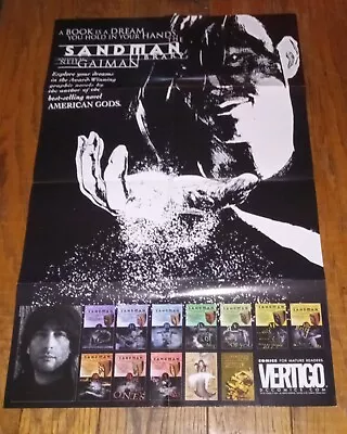 Promotional 2001 Sandman Graphic Novel Poster. Neil Gaiman - DC Vertigo Comics • $45