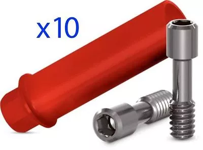 $59.99 • Buy 10 X Plastic Castable Abutment For Dental Implant With Hex Plus Screw UCLA Type