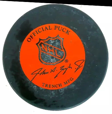 Vintage Nhl Hockey Official Puck John A Ziegler Pittsburg Penguins Team French • $12.95