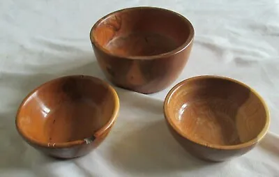 Olive Wood Bowls 1 Larger 2 Smaller  • £22