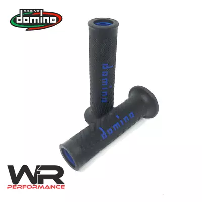 Domino Handlebar Grips Black/Blue For Ducati Monster 1000 1100 1200 • $26.12