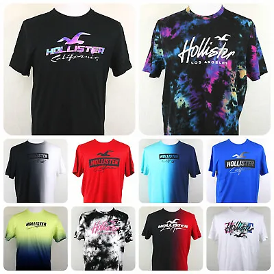 Hollister Graphic T-shirt Crew Neck Short Sleeve 100% Cotton All Colors • $13.99