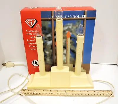 Vintage GEM 3 Light Candolier In Box - Clear Lights - Made In USA . + Bulbs. • $8