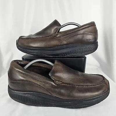Skechers Shoes Mens 12 Shape Ups Slip On Walking Loafers 66508 Brown Leather • $49.99
