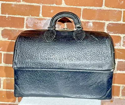 ANTIQUE EARLY 20th CENTURY SCHELL EMDEE WALRUS HIDE LEATHER MEDICAL DOCTORS BAG  • $159.99