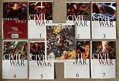 🔥 Marvel 2006 Series Civil War #1 - #7 Complete Series+One Shot+Poster Lot Of 9 • $19.99