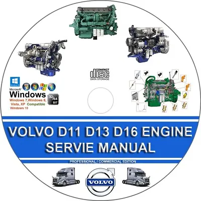 Volvo Truck D11 D13 D16 Engine Service Repair Manual + Operators Maintenance • $29