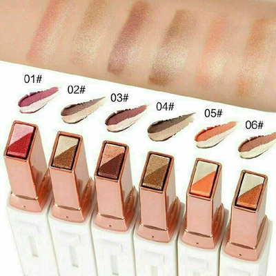 $9.99 • Buy Glitter Double-Colour Gradient Eyeshadow Stick Two Tone Eye Shadow Pen Cosmetics
