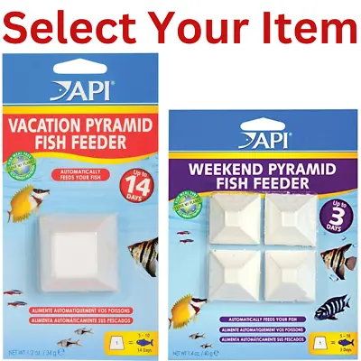Vacation Fish Food Aquarium Tank Pellets API Pyramid Holiday Feeder 14-3 Day • £5.49