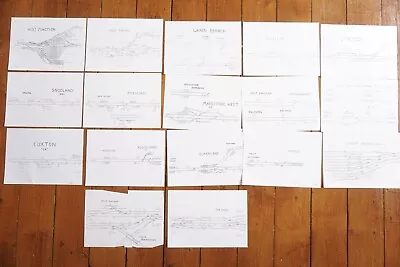 1980s Southern Reg Railway Track Route Signalling Box Facsimilie Diagrams X17 F • £14.99
