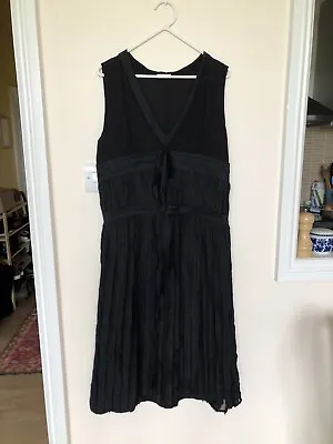 Stunning Cacharel Black Designer Silk Dress Medium • £14.99