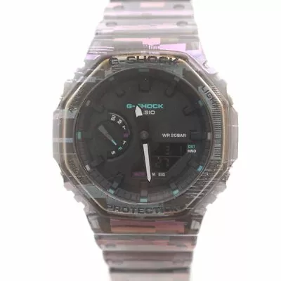 Casio G-Shock 2100 Series Watch Quartz Analog-Digital 2-Hand Calendar Skeleton C • $200.86