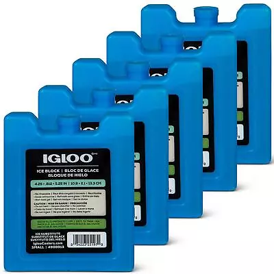 IGLOO ICE PACKS X 5 COOL BOX COOLER BAG FREEZER BLOCKS FOR CAMPING • £14.95