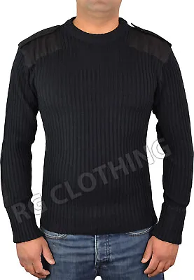 Mens Army Pullover Security Military Nato Jumper Knitted Sweater Crew Neck S-5XL • £19.99