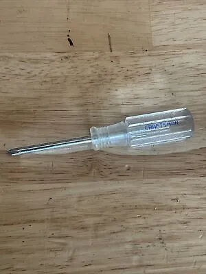 Craftsman Mini Phillips Screwdriver #41542 Clear Handle S PR USA • $9.99