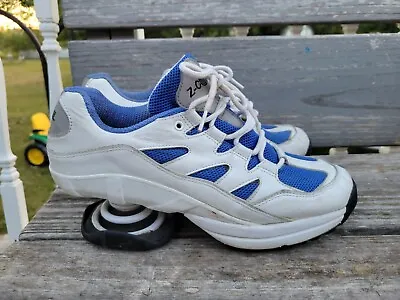$55 • Buy Z Coil Freedom White Blue Pain Relief Orthopedic Spring Shoes Mens Size 12M