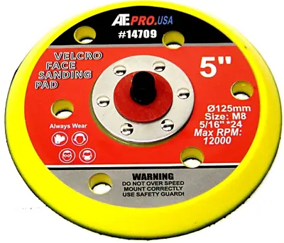 $8.99 • Buy 5  Sanding Pad Hook & Loop Face For Da Sander Orbital 6 Holes Air Sanding Disc
