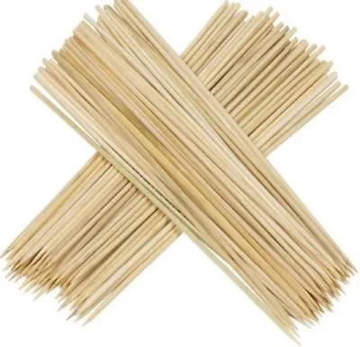 £1.75 • Buy Bamboo Skewers Wooden Sticks BBQ Kebab Fruit Long Barbecue Skewer Sticks 25cm