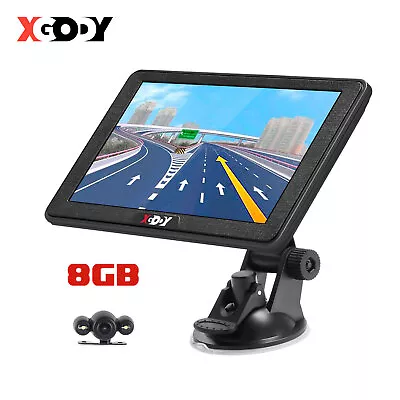 XGODY 7'' 8GB GPS Naviagtor Car Auto Truck Navigation With Reverse Camera & BT • $105.99