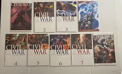 Marvel Civil War 1-7 Run Marvel Civil War Lot Run 9 Comics • $57.89