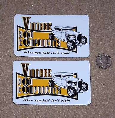 2 - Vintage Rod Components  - Decal/stickers  NHRA Drag Racing  Hot Rod  Custom • $3.50
