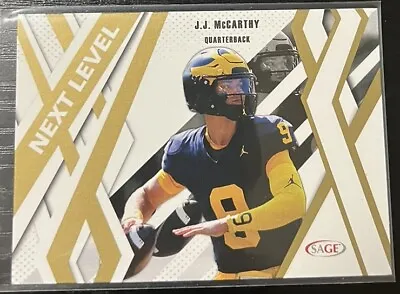 2024 Sage Football Next Level Gold J.J. McCarthy #80 Michigan Wolverines • $0.01