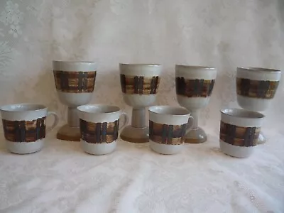 1960s Marshall Studios Jane Gordon Martz Lot Of Four Goblets + 4 Coffee/tea Mugs • $185