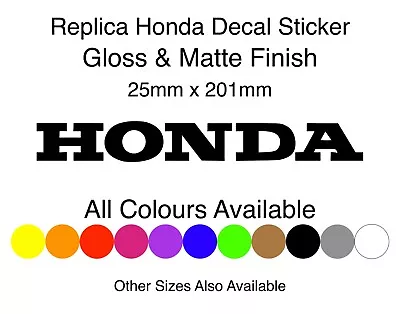 Honda Replica Fairing Panel Bellypan Decal Sticker Pair 25mm X 201mm • £5.25