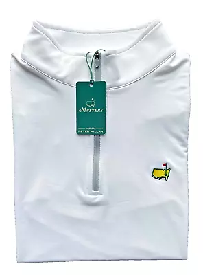 2024 Masters Peter Millar Medium Men's Stretch 1/4 Zip White Golf Vest Augusta • $299.99