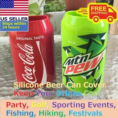 Beer Can Covers Silicone Sleeve Hide A Beer Coca-Cola Mtn Dew 12oz 355mL • $11.80