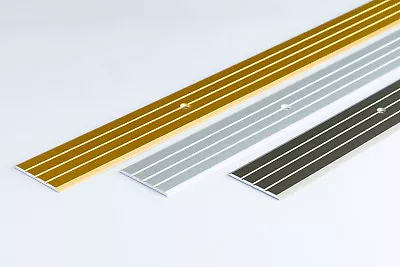 FLAT ALUMINIUM DOOR FLOOR EDGING BAR-TRIM-THRESHOLD- 40mm - Various Colours -1 M • £5.99