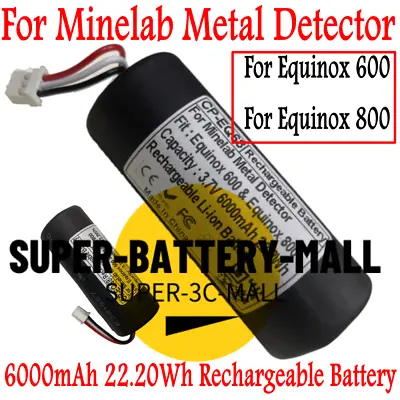 For Minelab Equinox 600 & Equinox 800 Metal Detector 6000mAh Replacement Battery • $68.19