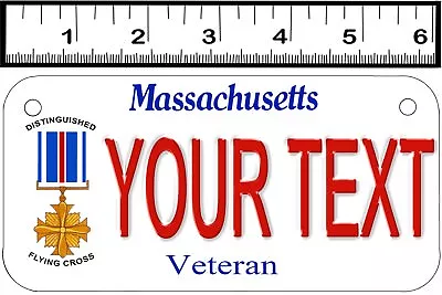 Custom Personalized 2 Hole Bicycle State License Plate-massachusetts Veteran • $13