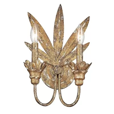 2 Light Wall Sconce-14.63 Inches Tall And 9.13 Inches Wide-Heirloom Gold Finish • $94.95