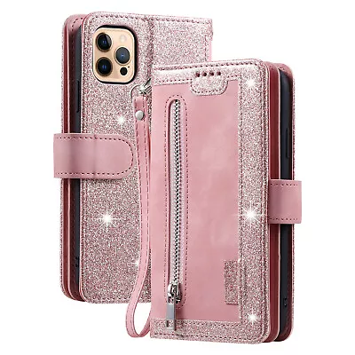 $17.68 • Buy Zipper Leather Wallet Case For IPhone 14 13 12 11 Pro Max XS 678 Plus Flip Cover