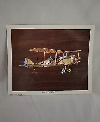 Vintage DH4 Liberty Biplane Atkins Bernard Picture Print Airplane Lithography  • $9.99