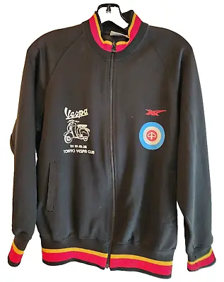 *RaRe* Original Vintage TOKYO VESPA CLUB Scooter Asics Black TRACK JACKET | M/L • $350