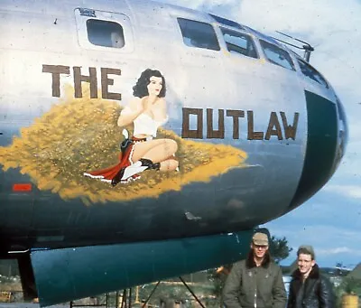  USAAF B29 Bomber Nose Art The Outlaw  WW2 WWII 8x10 • $8.09