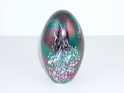 Mount Saint Helens Volcanic Ash Iridescent Dichroic Egg Paperweight • $24.99