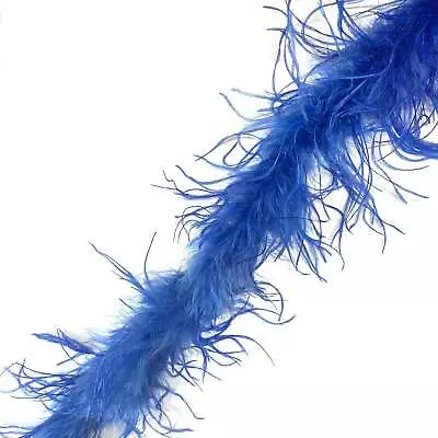 £1.90 • Buy Ostrich & Marabou Feather Boa Trim Per 10cm - Royal Blue